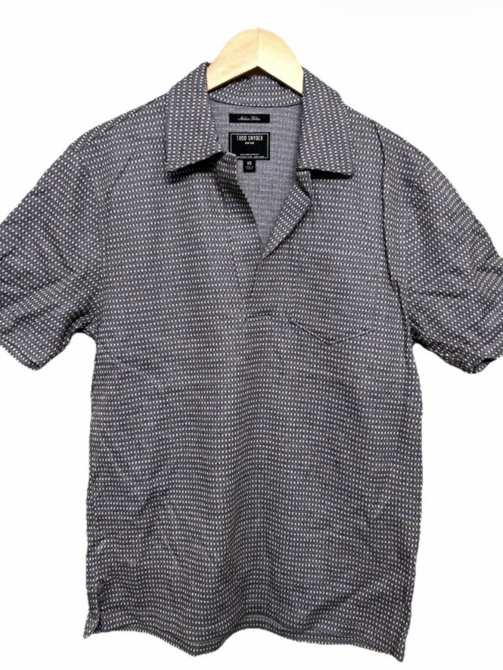 Made in Italy NWOT Todd Snyder Men’s Yellow/Blue Microdot Relaxed Polo